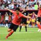 South Korea's defender Kim Young-gwon celebrates after scoring a goal during the Russia 2018 World Cup Group F football match between South Korea and Germany at the Kazan Arena in Kazan on Wednesday