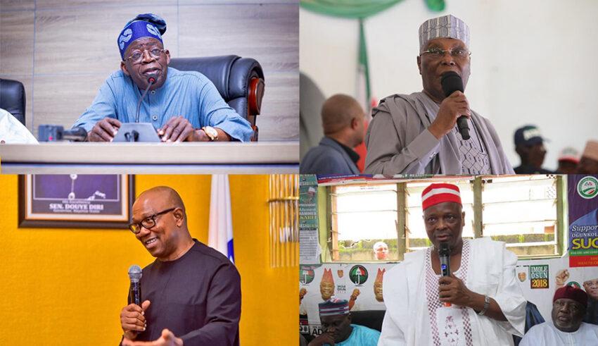 Peter Obi, Tinubu, Atiku and Kwankwaso