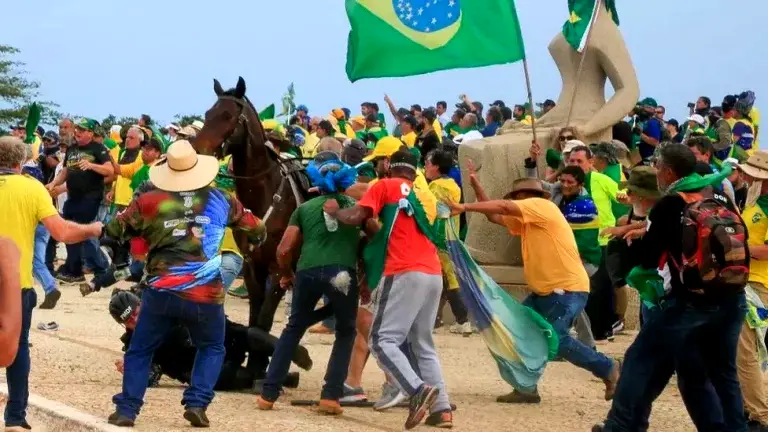 Protesters in Brazil