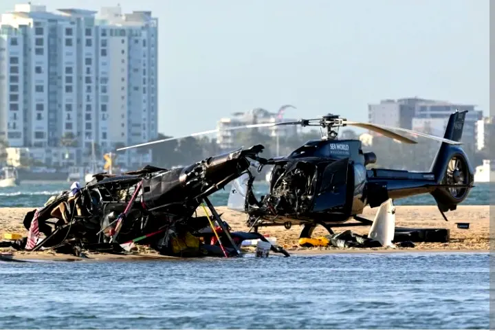 Two collided helicopter in Australia