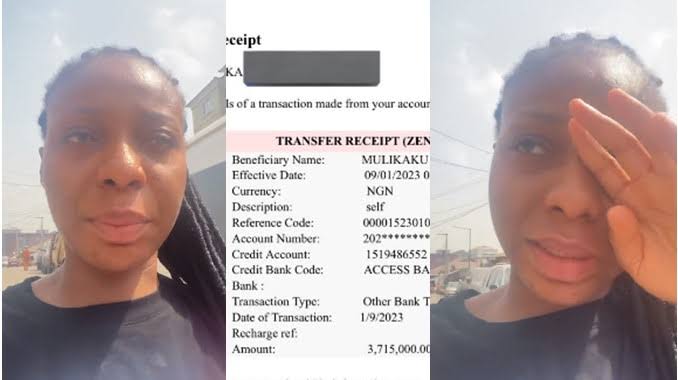 Lady whose money was stolen by bank