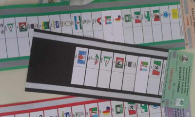 Ballot paper for 2023 general elections