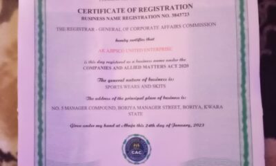 CAC Registers Ak Ajipsco United