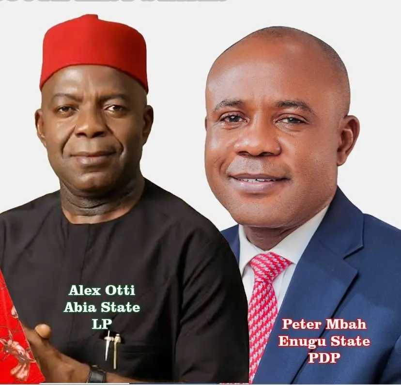 Alex Otti of Labour Party and Peter Mbah of PDP