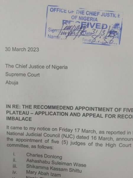 Petition against chief justice