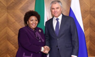 South African Mapisa-Nqakula and State Duma Speaker Volodin