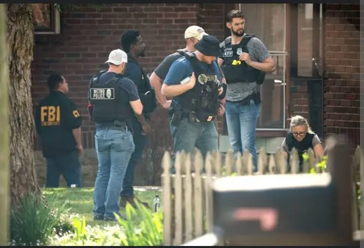 FBI and metro police at Nashville shooters home