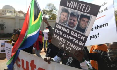 Guptas protest