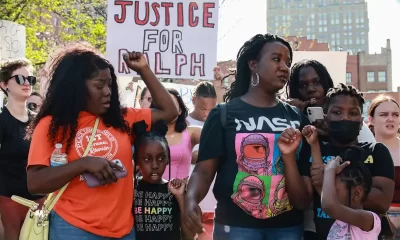 Protest in America for the killing of a black boy