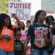 Protest in America for the killing of a black boy