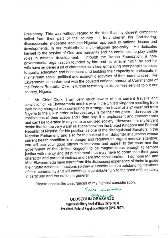 Obasanjo letter page2