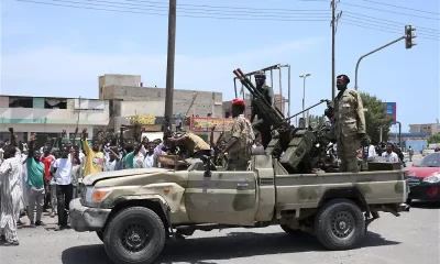 Sudan soldiers parading the cities