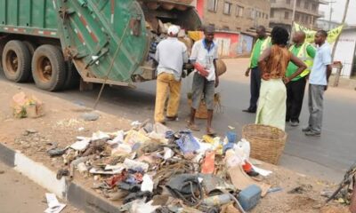 Environmental sanitation in Nigeria - bus, truck and dirt