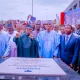Buhari and others in Dangote Refinery