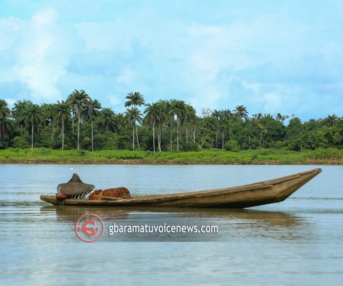 Fisher men boat or canoe