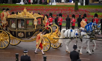 King Charles arrives at Westminster Abbey for his coronation