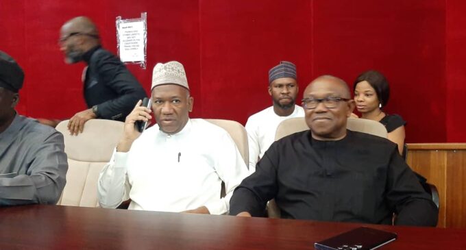 Peter Obi & Datti Ahmed in court