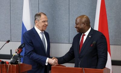 Russia's Sergey Lavrov and Burundi Albert Shingiro