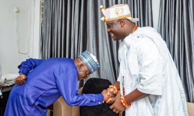 The President, Bola Ahmed Tinubu and The Ooni of Ife, Oba Adeyeye Enitan Ogunwusi