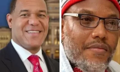 US Texas lawmaker, Jarvis Johnson and IPOB leader, Nnamdi Kanu