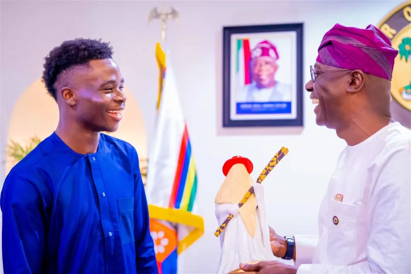 Bukayo Saka and Sanwo-Olu