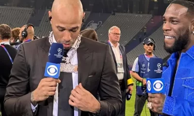 Burna Boy and Thierry Henry