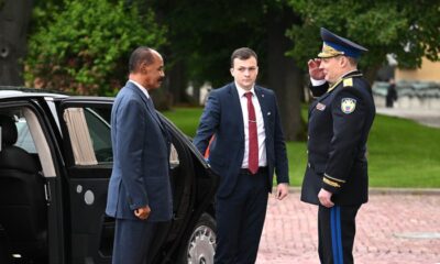 Isaias Afwerki on state visit in Moscow.