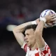 Croatia’s midfielder Ivan Perisic takes a throw in during the UEFA Nations League semi final football match between The Netherlands and Croatia at the De Kuip Stadium in Rotterdam on June 14, 2023. (Photo by JOHN THYS / AFP)