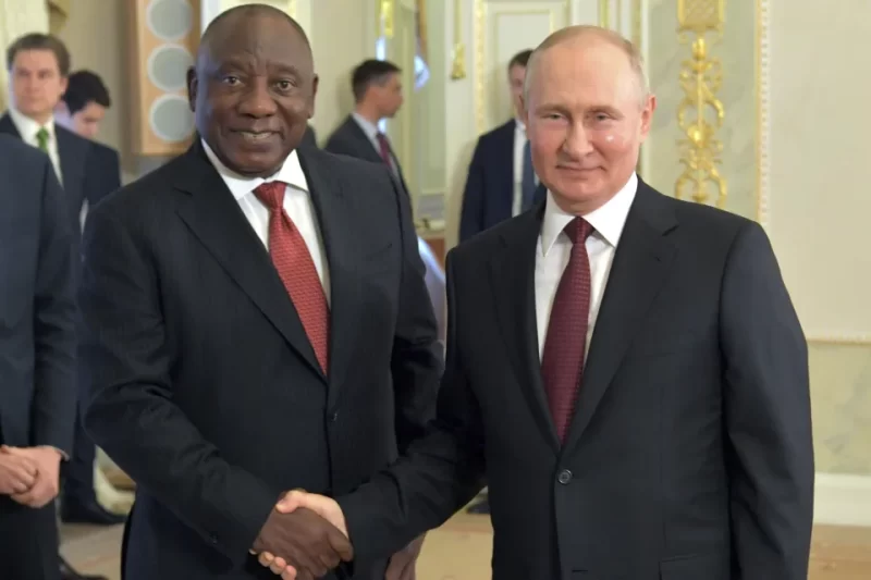 Ramaphosa and Putin. St. Petersburg, June 17, 2023.