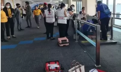 Thailand - Rescuers amputate leg of woman stuck in airport travelator