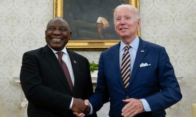 Cyril Ramaphosa and Joe Biden