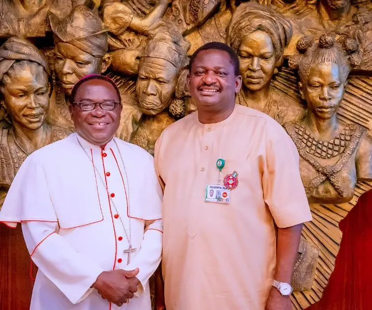 Bishop Kukah and Femi Adesina