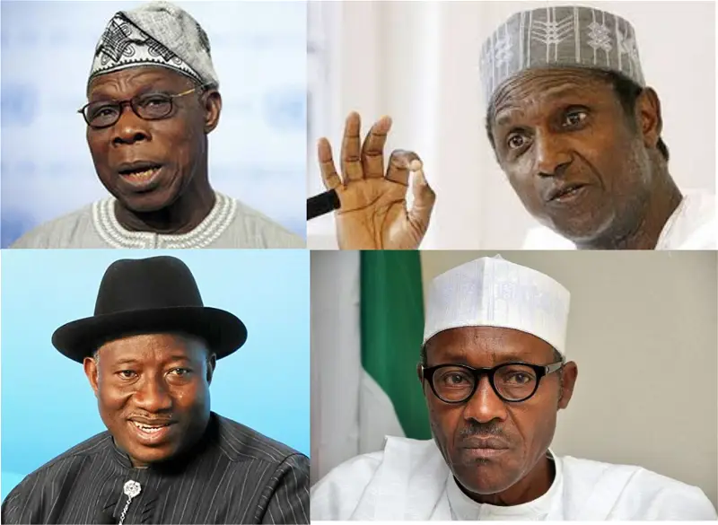 Obasanjo, Yar'Adua, Jonathan and Buhari