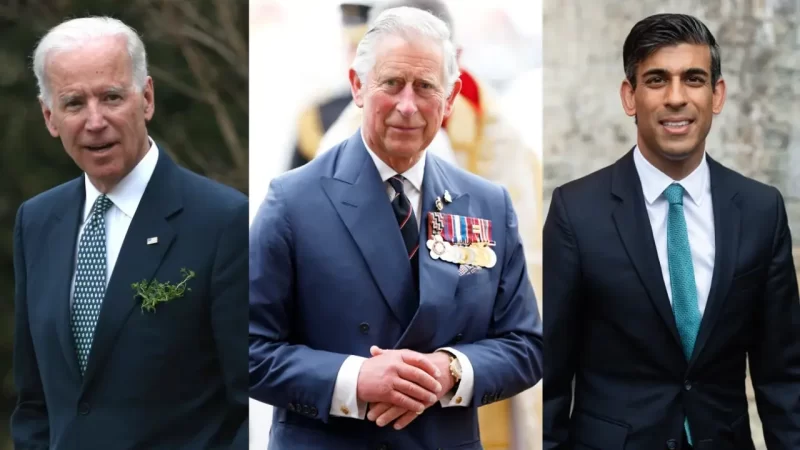 Joe Biden, King Charles and Prime Minister Rishi Sunak