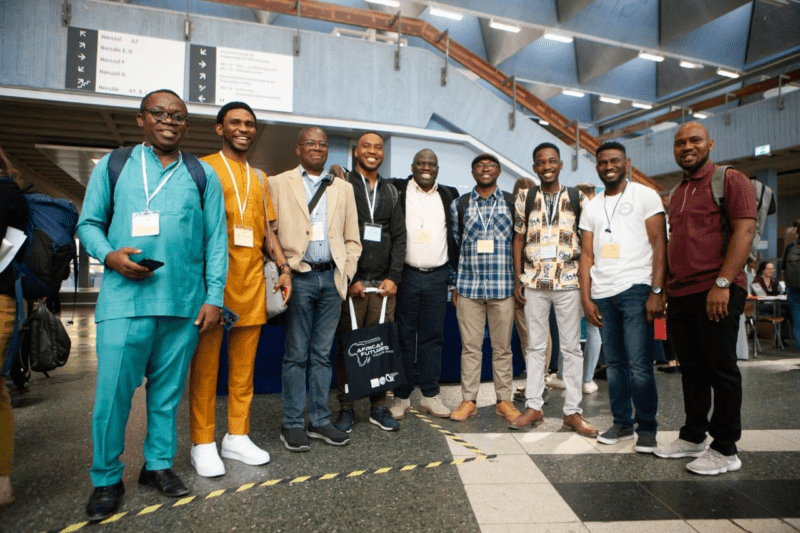 Leo Igwe With Prof Ebenezer Obadare and some African attendees at the ECAS conference in Cologne