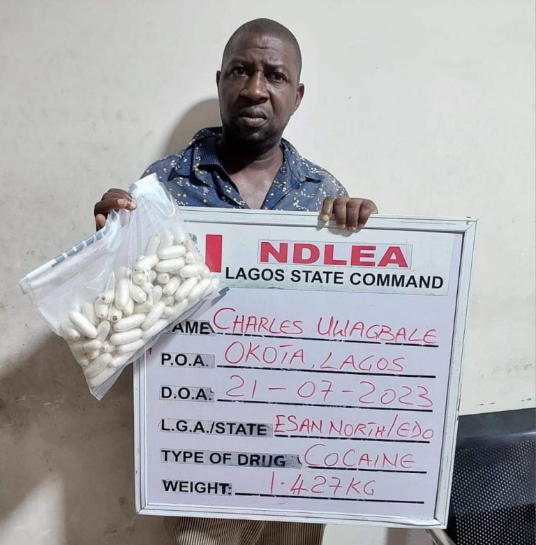 Drug runner captured by NDLEA