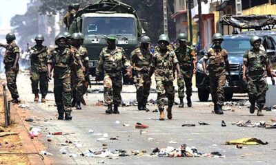 Niger Republic soldiers on ground parade