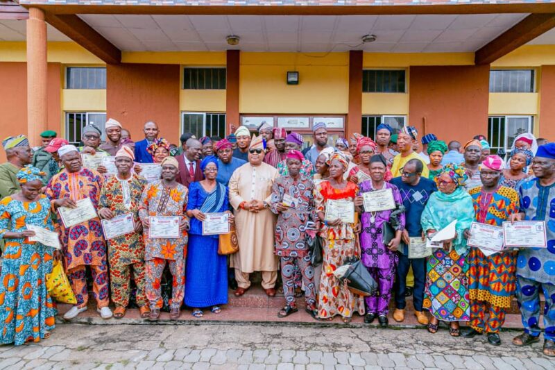 Adeleke and pension retiree in Osun State