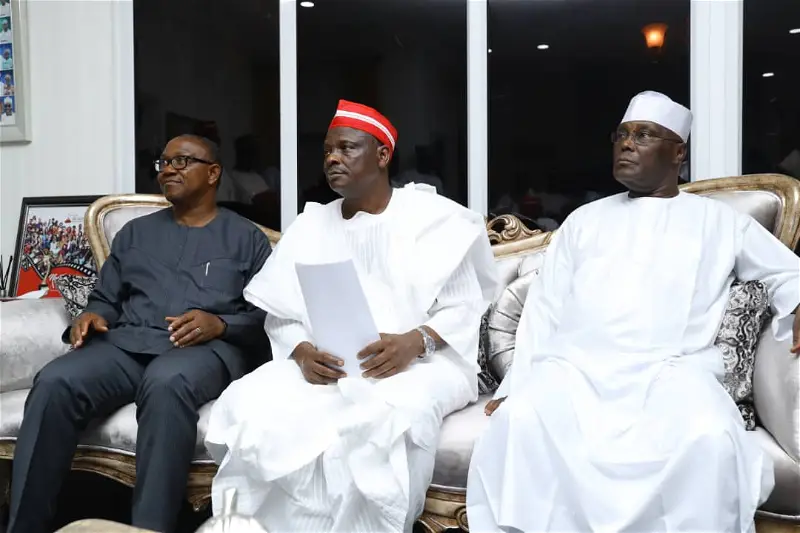 Peter Obi, Atiku and Kwankwaso