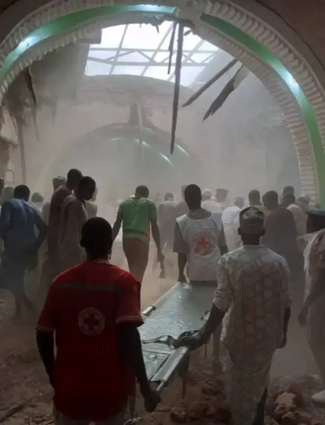 Collapsed mosque in Zaria, Kaduna State