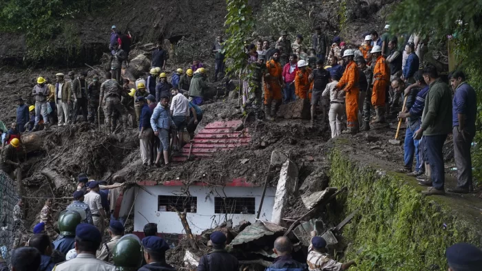 Collapsed temple in India