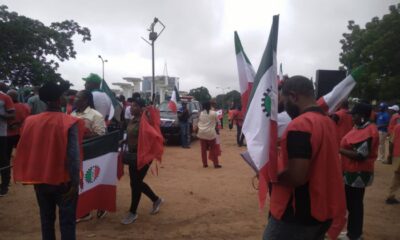 NLC - Some members assembling ahead of the Protest
