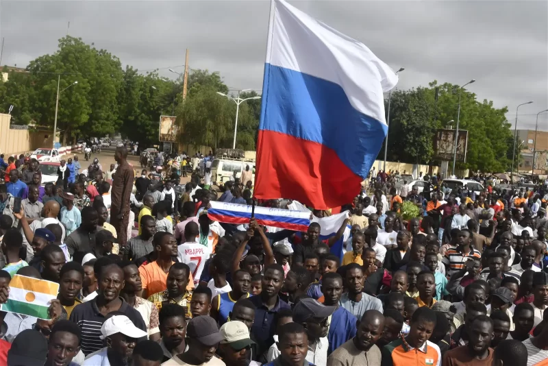 Niger Republic Coup - Russian flag