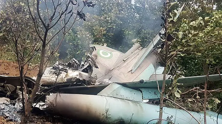 Crashed NAF jet in Niger Republic
