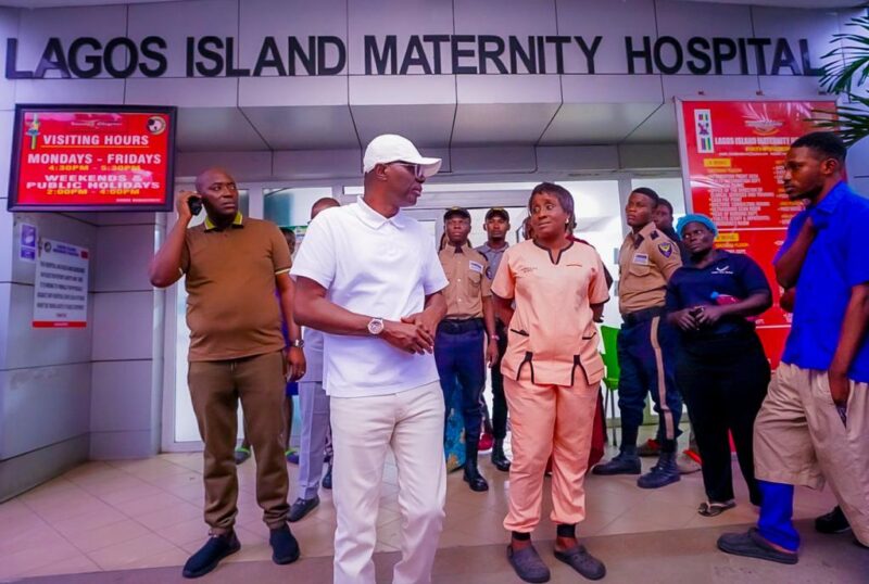 Sanwo-Olu at the Island hospital