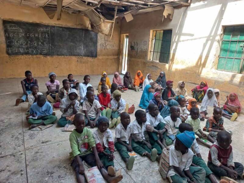 School students/children on the floor