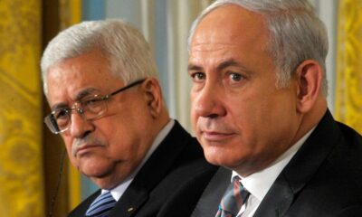Benjamin Netanyahu and Mahmoud Abbas, leader of Palestine