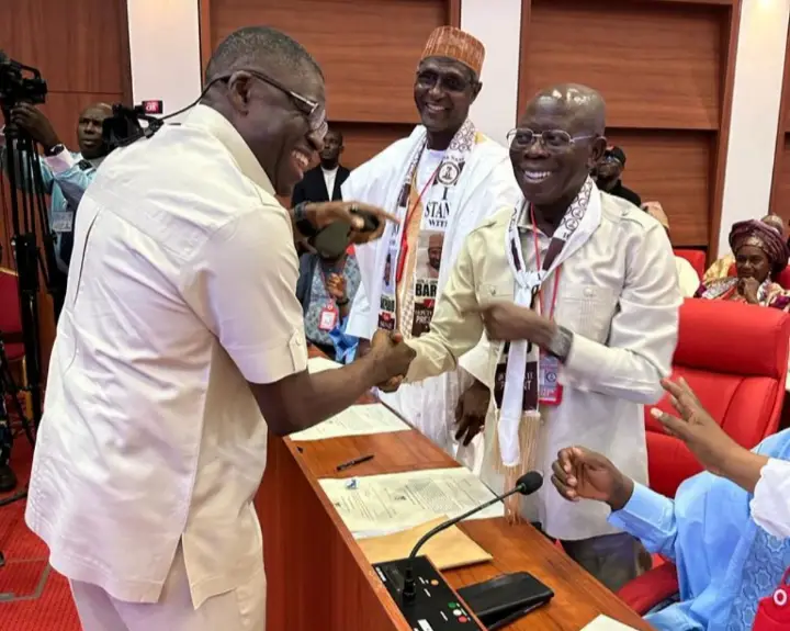 Adams Oshiomhole and Shaibu
