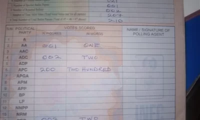INEC - Pre-filled result sheets in Kogi