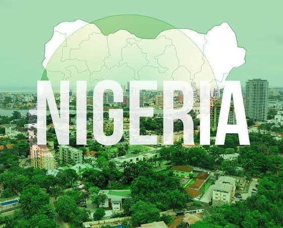 Nigeria map and flap